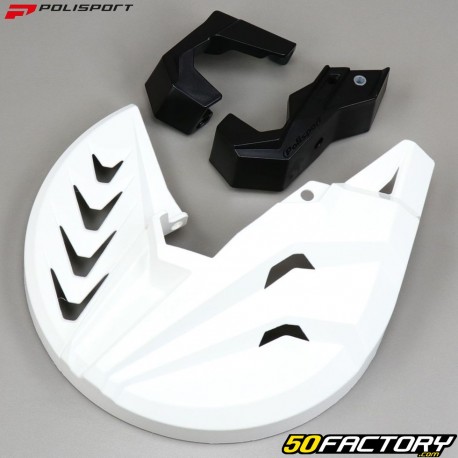 Protector de disco de freno delantero Honda CRF 250 R, RX et 450 Polisport color blanco