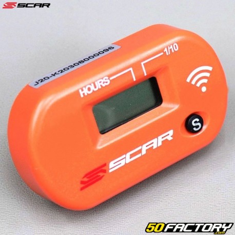 Compteur d'heure sans fil Scar orange