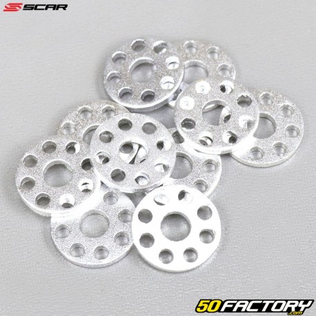 Flat washers Ã˜6mm drilled Scar aluminum Ã˜18mm (lot of 10 pieces)