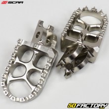 Footrests Honda CR 125, CRF 450 R, Kawasaki KXF ... Scar Evolution Titane