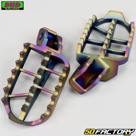 Apoios para os pés Kawasaki KX 65, 80 e 85 Bud Racing Titane