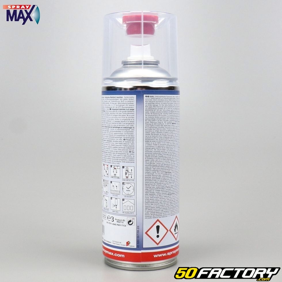 Vernis polyuréthane bi-composant Spray Max 2K satiné 400ml