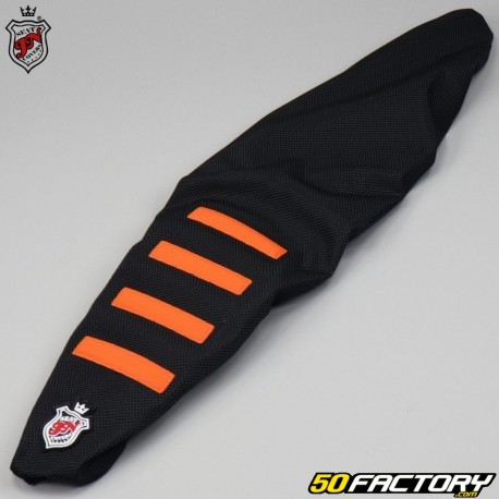 Capa de assento KTM SX 125, 250, JN Seats preto e laranja V1