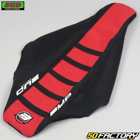 Housse de selle Honda CRF 150 R (depuis 2007) Bud Racing noire et rouge