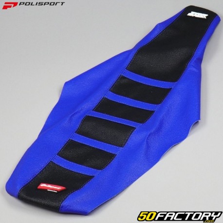 Capa de banco Yamaha YZ125, 250 (2002 - 2021) Polisport Zebra azul e preta