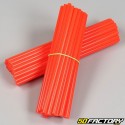 Neon red spoke covers (kit)