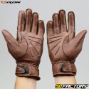 Gants street Ixon RS Nizo Air homologués CE moto marrons