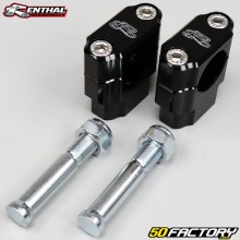 Pontets de guidon Ø28mm Yamaha YZ 125, 250 (depuis 2014) Renthal noirs (décalage 5mm)