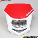 Careta tapa frontal Polisport Halo led blanco y rojo