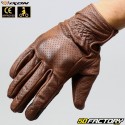 Gants street Ixon RS Nizo Air homologués CE moto marrons