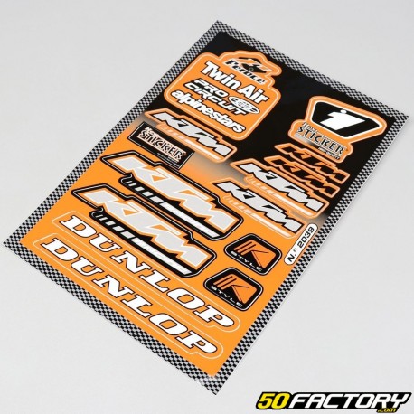 Placa de adesivos KTM Racing