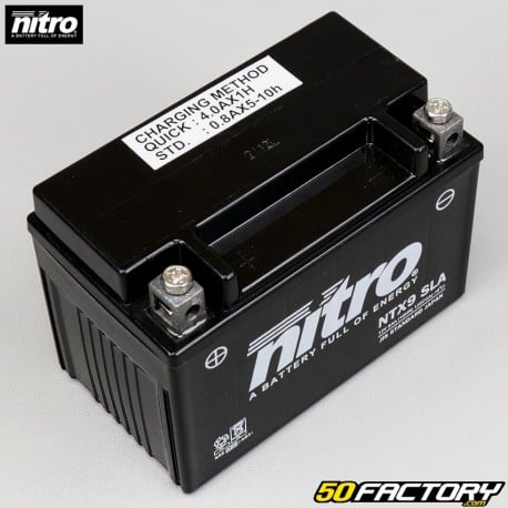 Batería Nitro Gel NTX9 12V 8Ah Piaggio Zip,  Sym Orbit,  Xmax,  Burgman...