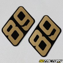 Stickers de carénages de carters moteur Motobécane AV89 or et noirs