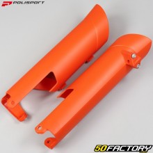 KTM EXC fork guards, Gas Gas and Husqvarna TE 125, 250, 300 ... (2008 - 2014) Polisport oranges