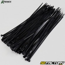 Plastic collars (rilsan) 3.6x200mm Ribimex black (100 pieces)
