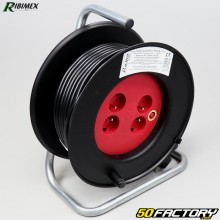 Electric cable reel 4 sockets 3G1.5mm &amp; sup2; Ribimex 25m