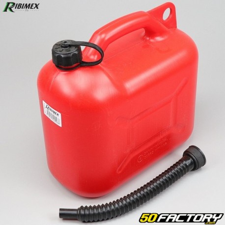 Jerrican carburant en plastique 10L avec bec verseur Ribimex