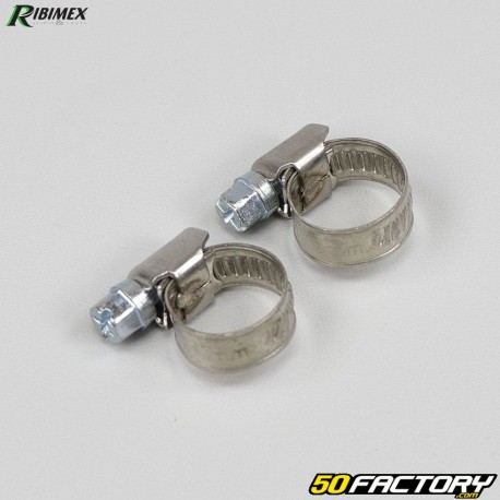 Colliers de serrage Ø10-16mm Ribimex inox (lot de 2)