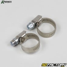 Ribimex stainless steel hose clamps Ø12-20mm (set of 2)