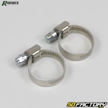 Ribimex stainless steel Ø16-27 mm screw-on clamps (set of 2)