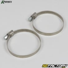 Ribimex stainless steel Ø50-70 mm screw-on clamps (set of 2)
