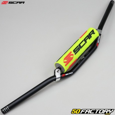 Handlebar Ã˜22mm Scar SÂ² Low black with fluorescent yellow foam