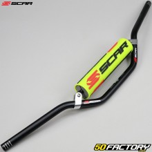 Guiador Ø22 mm Scar S &amp; sup2; Preto alto com espuma amarela fluorescente