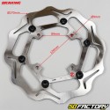 Front brake disc Kawasaki KXF, KX 250 and 450 mm floating wave Braking