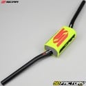 Guidon Ø28mm Scar O² Mini 65/85 Low noir avec mousse jaune fluo