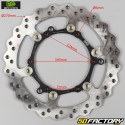 Front brake disc KTM SX, EXC, Husqvarna FE, FC ... mm wave NG Brake Disc (with deporting leg)