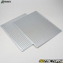 Paneles de pared perforados con accesorios Ribimex (juego de 2) gris