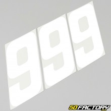 Numeri cross 9 bianco 14cm (set di 3)