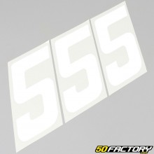 numeri adesivi cross 5 bianco 14 cm (set di 3)