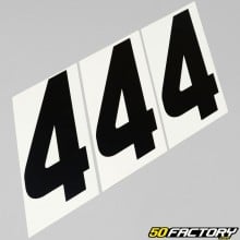 number stickers cross 4 black 14 cm (set of 3)