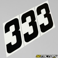 number stickers cross 3 black 14 cm (set of 3)