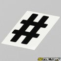 numéros cross 2 nero 14cm (set di 3)