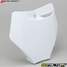 Plaque avant KTM SX 125, 250, SX-F 450... (2019 - 2022) Polisport blanche