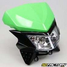 Black and green universal headlight plate