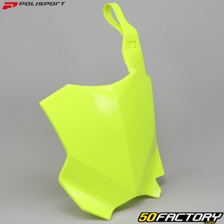 Plaque avant Kawasaki KXF 250 (2017 - 2019), 450... (2016 - 2019) Polisport jaune fluo