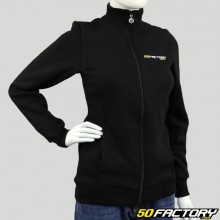 Sudadera con zipper para mujer XNUMX Factory negra