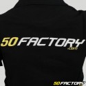 Camisa polo feminina 50 Factory preto
