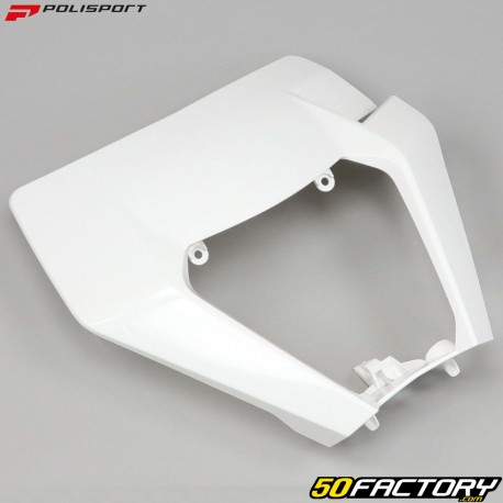 Placa de faro KTM EXC, EXC-F 125, 150, 250 ... (2017 - 2019) Polisport blanca