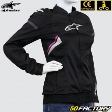 Women&#39;s jacket Alpinestars Stella T-GP  Plus R V3 Air CE approved black and pink motorcycle