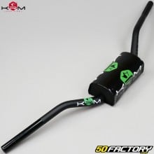 Guidão Fatbar alumínio Ø28mm KRM Pro Ride preto e verde com espuma