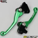 Leviers de frein avant et d'embrayage Kawasaki KXF 250, 450 (2013 - 2015) 4MX verts