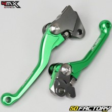 Leviers de frein avant et d'embrayage Kawasaki KX, Suzuki RM-Z, Yamaha YZ 125, 250, 450... 4MX verts