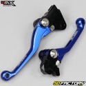 Kawasaki KX front brake and clutch levers, Suzuki RM-Z, Yamaha YZ 125, 250, 450... 4MX blue