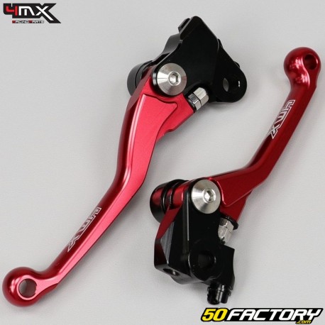 Leviers de frein avant et d'embrayage Honda CRF 250, 450 R (2007 - 2017) 4MX rouges