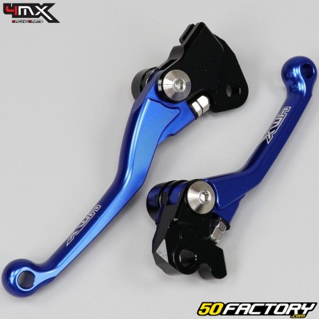 Kawasaki KX front brake and clutch levers 65, 85, 125, Suzuki RM-Z 250, 450... 4MX blue