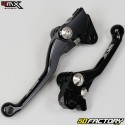 Kawasaki KX front brake and clutch levers, Suzuki RM-Z, Yamaha YZ 125, 250, 450... 4MX black